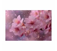 HUYEEI Grandes impresiones de pinturas de la naturaleza Flores de cerezo en flor cuadro de paisajes, decoración moderna de sala de estar, del pasillo del comedor（rosa124-60x90cm Sin marco