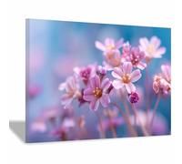 HUYEEI Grandes impresiones de pinturas de la naturaleza Pequeños racimos de flores cuadro de paisajes, decoración moderna de sala de estar, del pasillo del comedor（rosa114-70x100cm Enmarcado