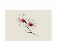 HUYEEI Grandes impresiones de pinturas de la naturaleza Rama florecida pintada cuadro de paisajes, decoración moderna de sala de estar, del pasillo del comedor（beige144-20x30cm Sin marco