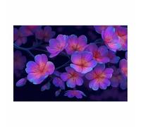 HUYEEI Paisajes Cuadro En Lienzo Ramos cargados de ramas Carteles de impresiones Mural Cuadros, para sala de estar, dormitorio,Pasillo etc.（Púrpura;29-70x100cm Sin marco