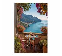 HUYEEI Paisajes Cuadro En Lienzo Vistas al mar desde el acantilado Carteles de impresiones Mural Cuadros, para sala de estar, dormitorio,Pasillo etc.（azul-40x60cm Sin marco