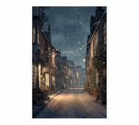 HUYEEI paisajes naturales Cuadro En Lienzo Calle nevada con faroles Decoracion Pinturas, Murales Modernos Impresiones Para Dormitorio Salon Poster（azul-40x60cm Sin marco