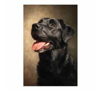 HUYEEI perro Cuadro En Lienzo Perro mirando al cielo Cuadros Decoracion Pinturas Murales Pintura Poster Impresiones Lienzo Para Dormitorio Salon（negro-60x90cm Sin marco