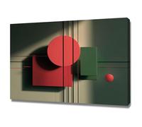 HUYEEI Pintura abstractas sobre lienzo Cuerpo rojo y verde Cuadros,para decoración moderna, sala de estar dormitorio, Pasillo de la oficina del baño（Verde-60x80cm Enmarcado