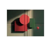 HUYEEI Pintura abstractas sobre lienzo Cuerpo rojo y verde Cuadros,para decoración moderna, sala de estar dormitorio, Pasillo de la oficina del baño（Verde-20x30cm Sin marco