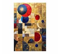 HUYEEI Pintura abstractas sobre lienzo Formas de bloques Cuadros,para decoración moderna, sala de estar dormitorio, Pasillo de la oficina del baño（multicolores-40x60cm Sin marco