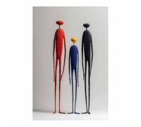 HUYEEI Pintura abstractas sobre lienzo Formas esculpidas esbeltas Cuadros,para decoración moderna, sala de estar dormitorio, Pasillo de la oficina del baño（multicolores-60x90cm Sin marco