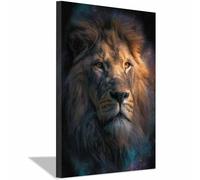 HUYEEI retro Cuadro En Lienzo Leones del Río Estrella Cuadros Decoracion Pinturas, Murales Modernos Impresiones Para Dormitorio Salon Poster（marrón150-70x100cm Enmarcado