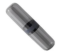 Huyeruie Estuche de viaje para cepillos de dientes, soporte para cepillo de dientes cubierto, soporte para pasta de dientes para el baño, camping, escuela, viajes de negocios, apto para viajes, Negro