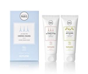 Huygens Crema de manos orgánica dúo hidratante y calmante, 2 x 30 ml, fragancias Sieste Délicieuse au Champ de Mars y Douce Flânerie aux Tuleries