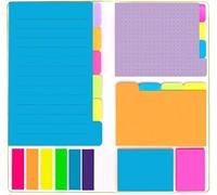 HUYIWEI Notas Adhesivas Índices,6 Tipos tarjetas estudio,Flashcards,Fichas para Notas Con Etiquetas Que se Pueden Escribir,Útiles Escolares,Accesorios Material de Oficina