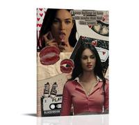 HUYREWHUYUU Megan Fox - Póster vintage decorativo para pared, decoración de pared para sala de estar, dormitorio, 40 x 60 cm, estilo marco