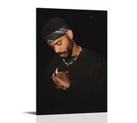 HUYREWHUYUU Póster de Bryson Tiller vintage, pintura decorativa estética, arte de pared, lienzo decorativo para sala de estar, dormitorio, 40 x 60 cm, estilo marco