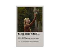 HUYREWHUYUU Póster vintage de All The Bright Places, pintura decorativa, arte estético para pared, decoración en lienzo para sala de estar, dormitorio, 30 x 45 cm, estilo sin marco