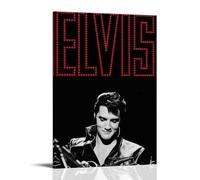 HUYREWHUYUU Póster vintage de Elvis Presley, pintura decorativa estética, arte de pared, lienzo decorativo para sala de estar, dormitorio, 20 x 30 cm, estilo marco