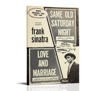HUYREWHUYUU Póster vintage de Frank Sinatra, pintura decorativa estética, arte de pared, lienzo decorativo para sala de estar, dormitorio, 30 x 45 cm, estilo marco