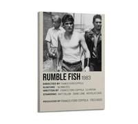 HUYREWHUYUU Póster vintage de Rumble Fish para decoración de pared, lienzo decorativo para sala de estar, dormitorio, 20 x 30 cm, estilo marco
