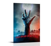 HUYREWHUYUU Póster vintage de The Dead Don't Die de la película, pintura decorativa, arte estético, arte de pared, decoración en lienzo para sala de estar, dormitorio, 20 x 30 cm, estilo marco