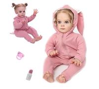 HUYRP Bebe Reborn 24 Pulgadas - 60cm Bebé Reborn Nacido Muñecas Niña Vinilo Cuerpo De Algodón Reborn Baby Dolls Parece Una Bebé Reborn Real Muñeca Brithday Regalo