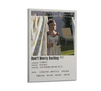 HUYRYRRHT Póster de lienzo estético con texto en inglés "Don't Worry Darling", póster vintage decorativo, para sala de estar, dormitorio, decoración de 30 x 45 cm, estilo marco