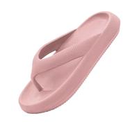 HUYTBYG Chanclas de almohada para mujeres y hombres, sandalias suaves, sandalias acolchadas para playa, no para gimnasio, playa, casa, sandalias de amor loco, Pink, 39 EU