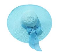 HUYTBYG Gorra ancha para mujer, sombrero de playa, sombrero de pescador, transpirable, gorra de béisbol plana, azul claro, Talla única