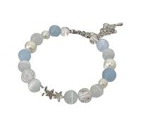 HUYTBYG Pulsera de cuentas de jade chino 2024 para mujer, para su esposa, abuelo, madre, padre, uso diario, aretes de corazón coloridos, One Size, Resina, No es una piedra preciosa
