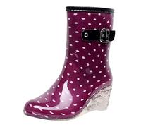 HUYTBYG Punk Mid - Zapatos de agua para mujer que no son de lluvia para exteriores, Purple, 39 EU