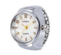 HUYTBYG Reloj de cuarzo con anillo de cuarzo, analógico, elástico, creativo, para hombre, Sgw100b-3v, plata, One Size