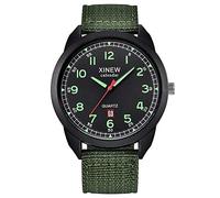 HUYTBYG Reloj de pulsera para hombre, de cuarzo, analógico, de nailon, con fecha, reloj de cuarzo para hombre, C, One Size