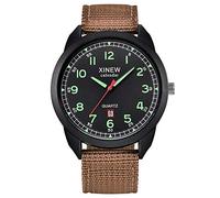 HUYTBYG Reloj de pulsera para hombre, de cuarzo, analógico, de nailon, con fecha, reloj de cuarzo para hombre, B, One Size