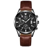 HUYTBYG Reloj para hombre con función de piel popular con calendario, luminoso, bonito reloj para hombre, D, One Size