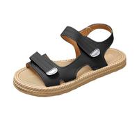 HUYTBYG Sandalias deportivas ligeras e informales para mujer, sandalias peludas para mujer, Black, 40 EU