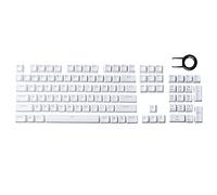 HUYUN PBT Double-Shot Full Set 104 - Teclas de teclas de repuesto para Corsair RGB y teclados mecánicos retroiluminados - FPS MOBA MMO (blanco)
