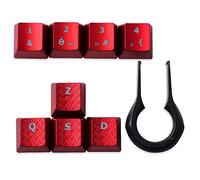 HUYUN Teclas para juegos FPS y MOBA para teclado mecánico Cherry MX (rojo-ZQSD1234)