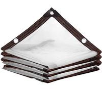 HUYYA Lona de lona transparente, resistente al agua, con ojales, aislamiento térmico de plástico para muebles de jardín, piscina, coche (2,5 x 2,5 m)
