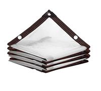 HUYYA Lona de lona transparente, resistente al agua, con ojales, aislamiento térmico de plástico para muebles de jardín, piscina, coche (1,5 x 2,5 m)