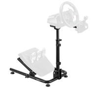 Huzaro Speed 2.0, Soporte de volante ajustable compatible con Logitech Fanatec Thrustmaster, estructura de acero estable, altura y ángulo ajustables, plegable, almohadillas antideslizantes