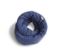 Huzi Design Infinity - Almohada de Viaje, Tipo Bufanda con Forma Signo Infinito Azul Marino