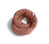 Huzi Infinity Pillow - Almohada Cervical de Viaje - Bufanda versátil y Suave de Apoyo de 360 Grados - Lavable a máquina - Viajes en casa - Viajes en avión por Carretera (Terracota)