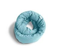 Huzi Infinity Pillow - Almohada cervical de viaje - Bufanda versátil y suave de apoyo de 360 grados - Lavable a máquina - Viajes en casa, vuelo, viajes por carretera, avión para dormir (azul aireado)