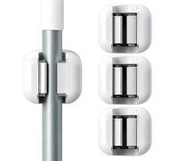 HUZNA 3 Piezas Soporte Escobas Pared,Colgador Escobas y Fregonas,no Requiere Perforación, Adhesivos Ganchos para Colgar Escobas,Cocina, Baño, Jardín, Garaje