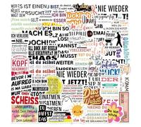 HUZNA Refranes Pegatinas 50 Alienta Texto Frases Proverbios Stickers,Impermeable Vinilo Adhesivas Pegatinas,para Botella Agua Scrapbooking Journaling Diario Tablet Ordenador Portatil Maletas