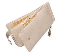 Huztencor Cartera de cuero para mujer con bloqueo RFID para tarjetas de crédito, Gris Vintage, L