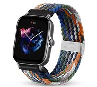 HUZU Correa de Repuesto para Amazfit GTS/Amazfit GTS 2/GTS 2 mini/GTS 2e/GTS 3, 20mm Ajustables Elástica Trenzadas Nylon Pulsera de Reemplazo para Amazfit Bip/Bip Lite/Bip U/Bip U Pro/Amazfit GTR 42mm