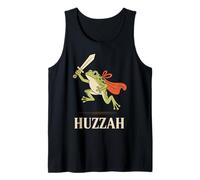 Huzzah Caballero Rana Medieval REN Faire Jousting Espada Fantasía Camiseta sin Mangas