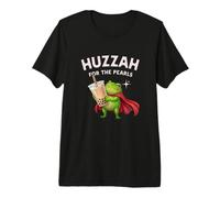 Huzzah For The Pearls Boba Frog Coffee Gen Z Camiseta Premium