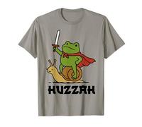 Huzzah Frog Knight Riding a Snail Funny Sword Meme Camiseta