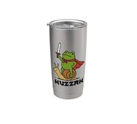 Huzzah Frog Knight Riding a Snail Funny Sword Meme Vaso térmico de acero inoxidable de doble pared