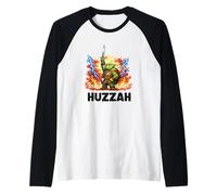 Huzzah Guerrero Orco Divertido Camiseta Manga Raglan